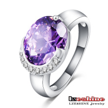 Oval Amethyst Ring Messing Hochzeit Schmuck Aneis (CRI0060-B)